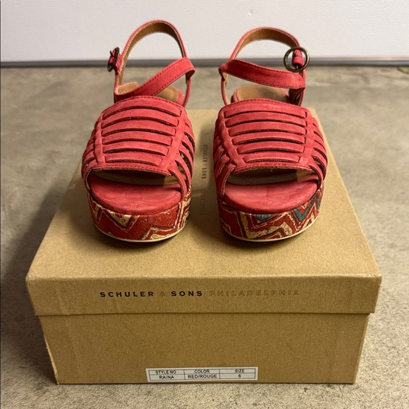Schuler & Sons Shoes - Brand new Schuler and sons Red Platform Sandals